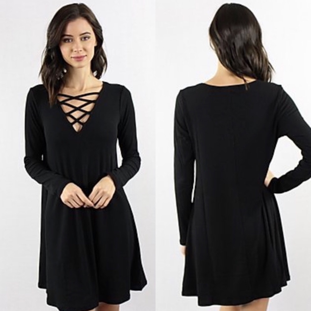 Black Lattice Dress